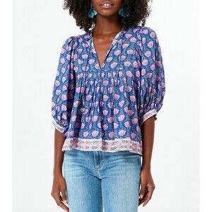 SAYLOR Jesy Floral Puff Sleeve Blouse NWT Sz Medium